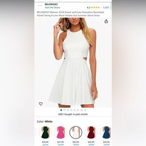 White Graduation Dress w/ cutouts